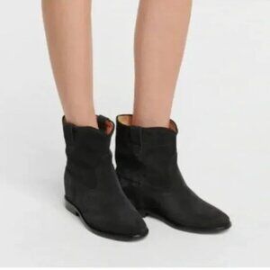 Isabel Marant Crisi Suede Leather Ankle Boots Size Black38/US 8